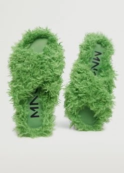 Criss-cross Fur Sandals Pink -Mango Shoes Sales unnamed file 1330