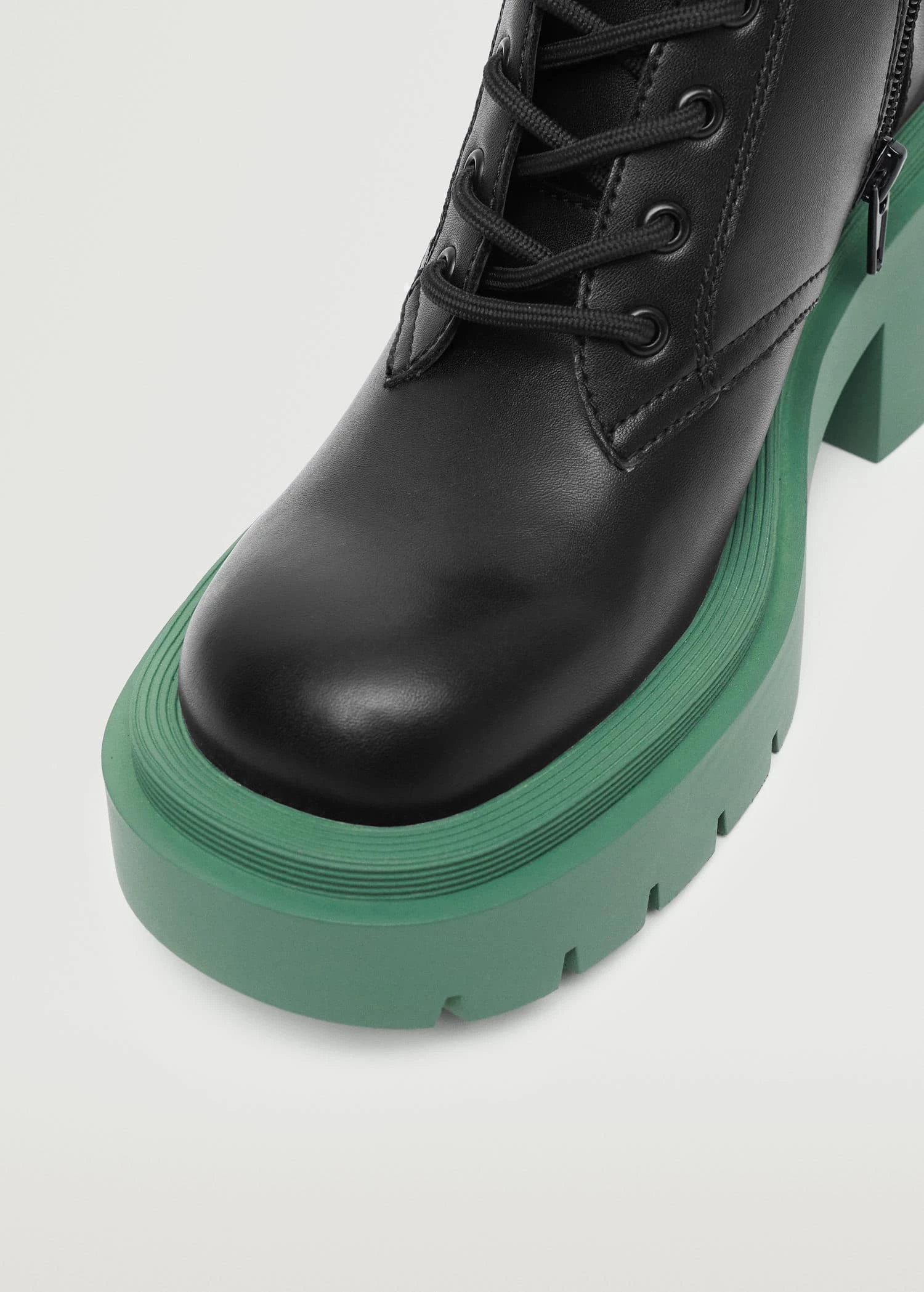 Contrast-sole Ankle Boots Black 8 Contrast-sole Ankle Boots Black - Image 6