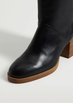 Heel Leather Boot Black 12 Heel Leather Boot Black -Mango Shoes Sales unnamed file 1349