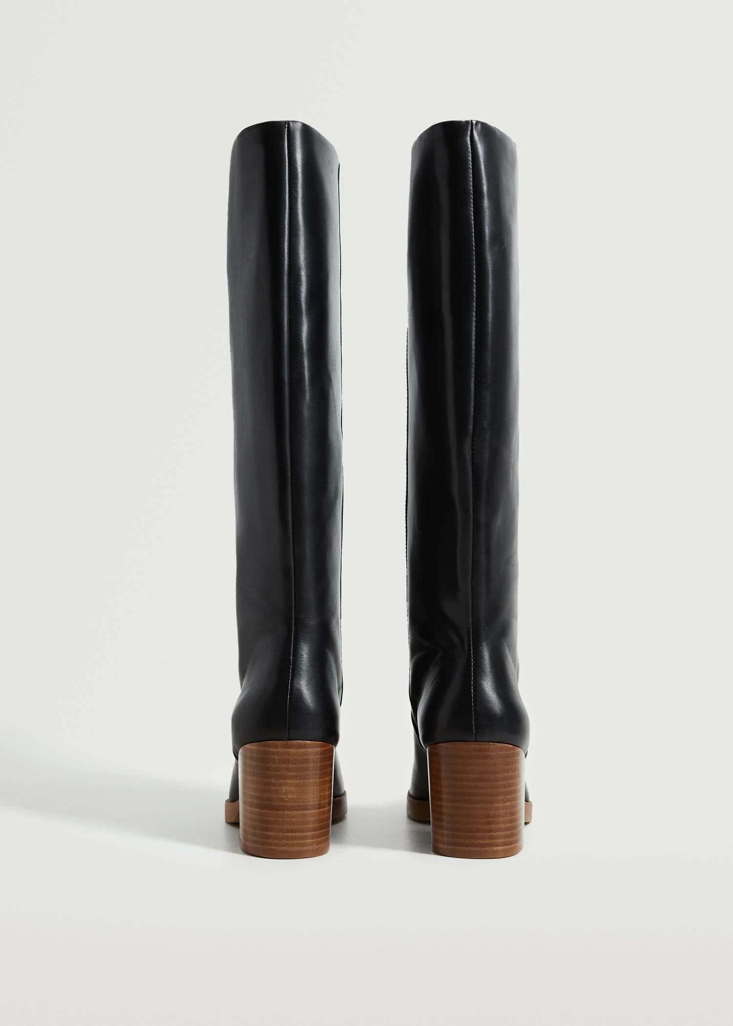 Heel Leather Boot Black 7 Heel Leather Boot Black - Image 5