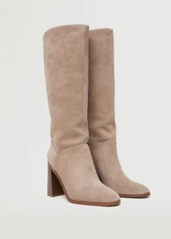 High Heel Leather Boot Light/pastel Grey 12 High Heel Leather Boot Light/pastel Grey -Mango Shoes Sales unnamed file 1355