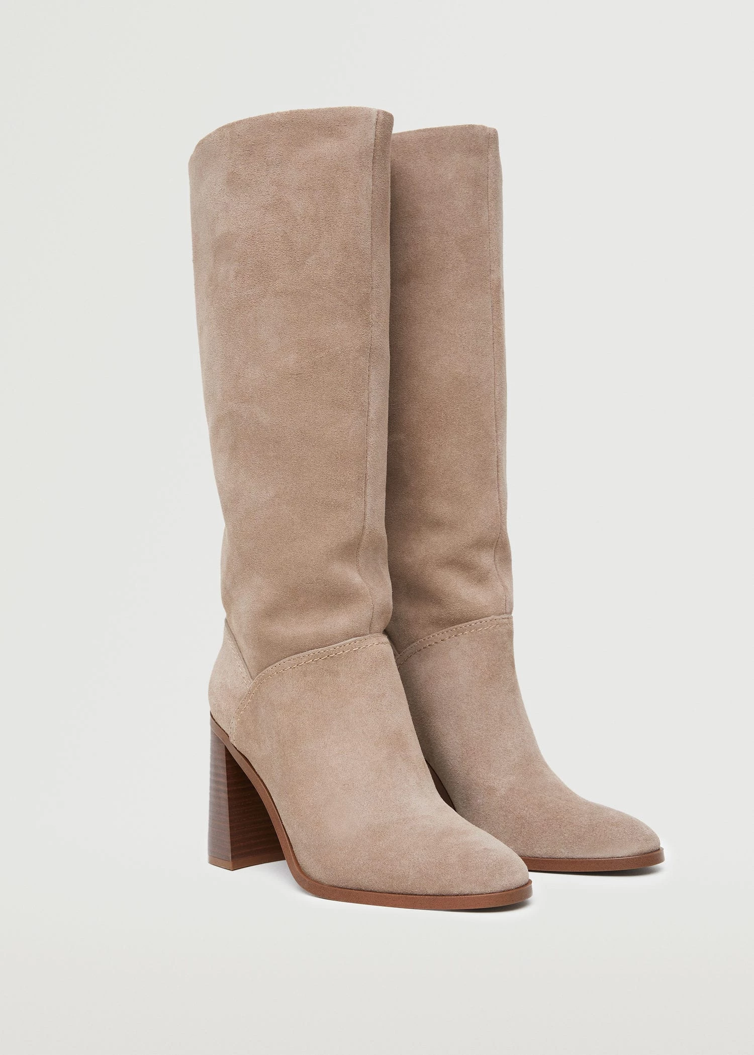 High Heel Leather Boot Light/pastel Grey 5 High Heel Leather Boot Light/pastel Grey - Image 3