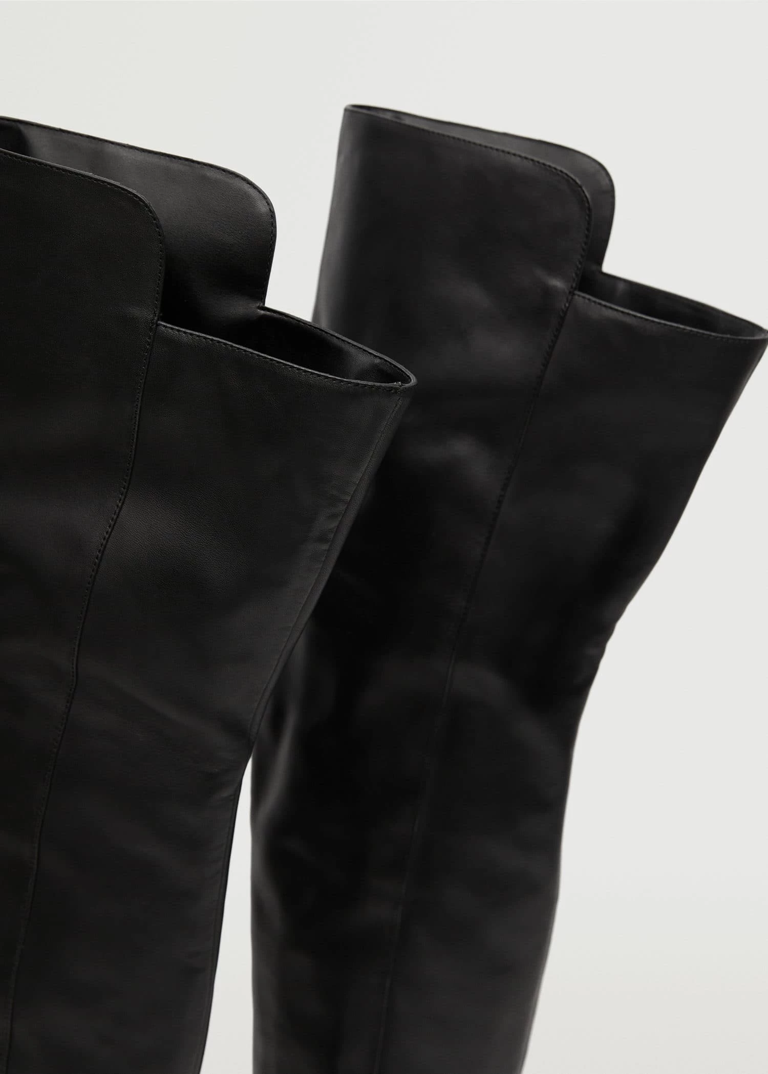 High Heel Leather Boot Black 7 High Heel Leather Boot Black - Image 5