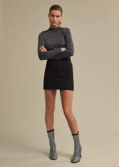 Shiny Heeled Boots Brown