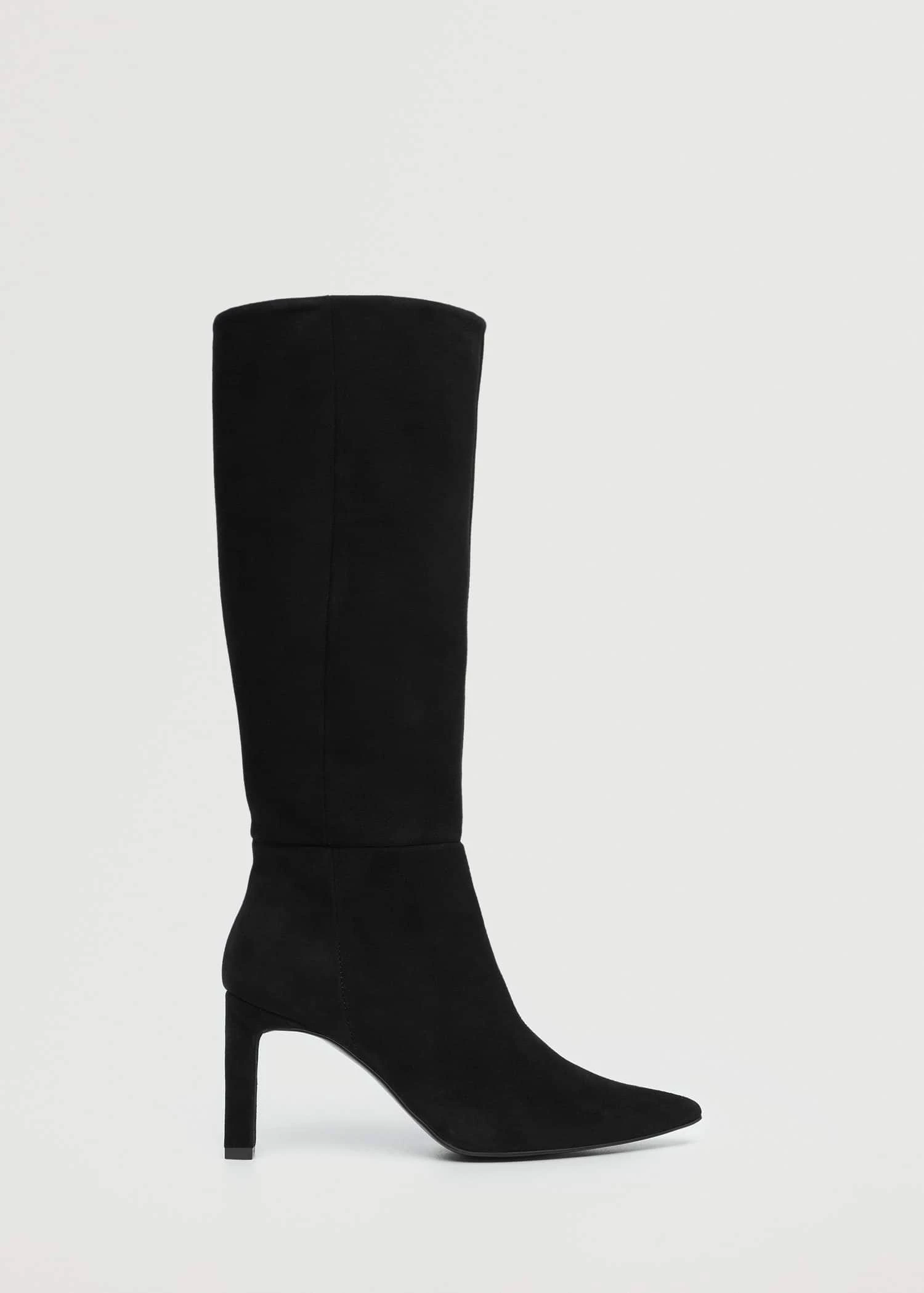 Heel Leather Boot Black 4 Heel Leather Boot Black - Image 2