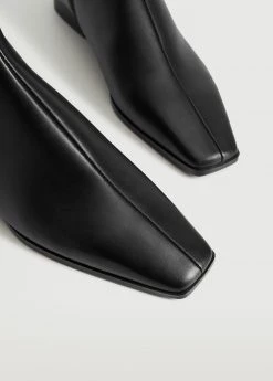 Leather Pointed Ankle Boots Black -Mango Shoes Sales unnamed file 1402