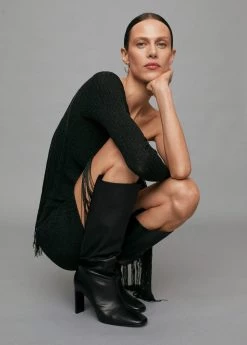 Leather Boots With Tall Leg Black -Mango Shoes Sales unnamed file 1417