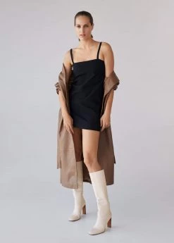 Leather Boots With Tall Leg Black -Mango Shoes Sales unnamed file 1418