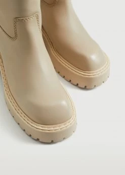 Leather Boots With Tall Leg Off White -Mango Shoes Sales unnamed file 1493