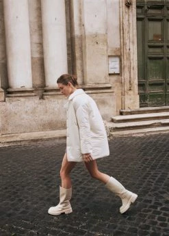 Leather Boots With Tall Leg Off White -Mango Shoes Sales unnamed file 1497