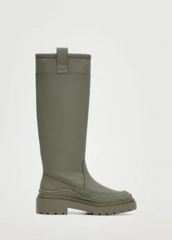 Boots With Track Sole Green