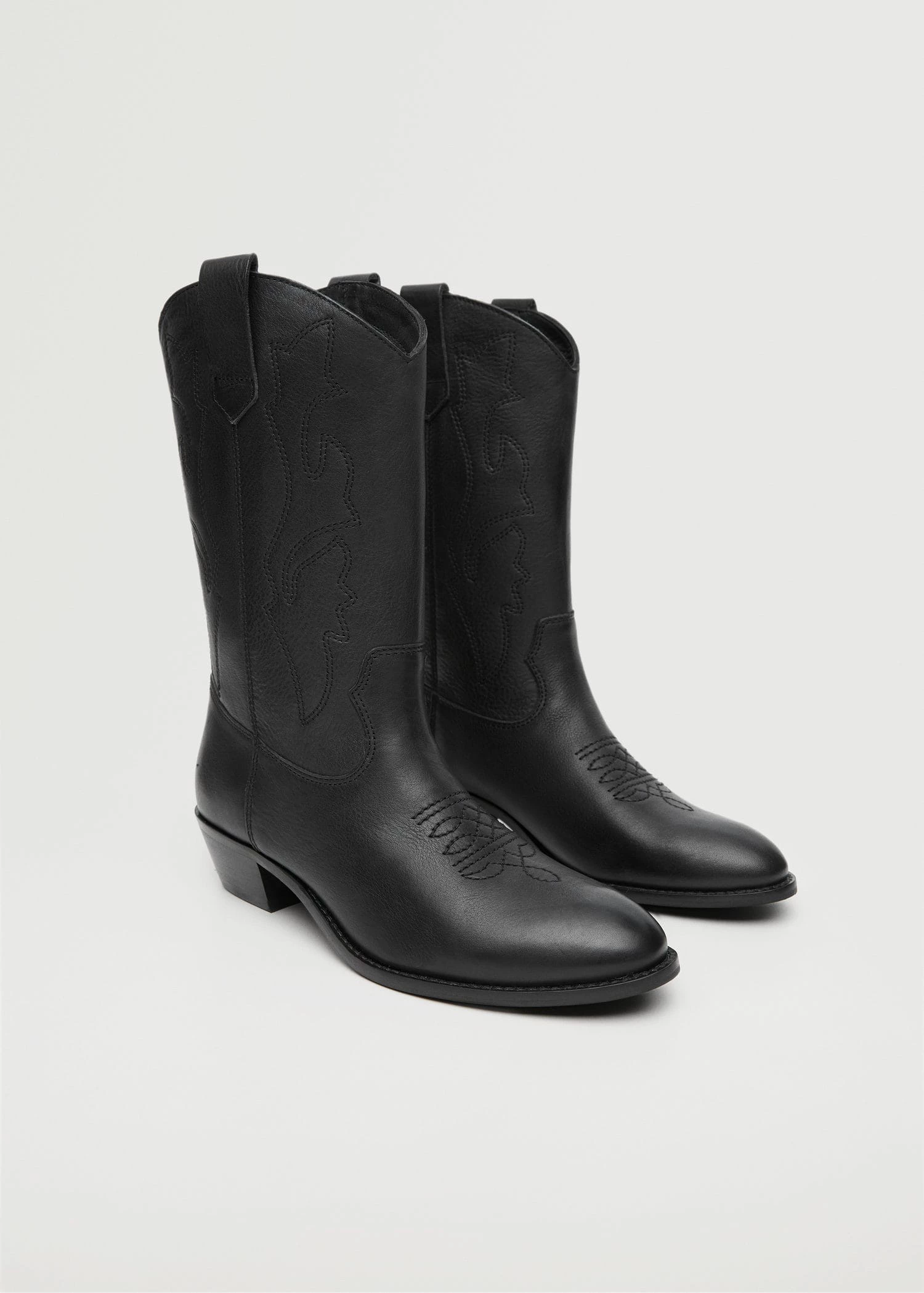 Mango Teen Cowboy Leather Boots Sand 3 Mango Teen Cowboy Leather Boots Sand