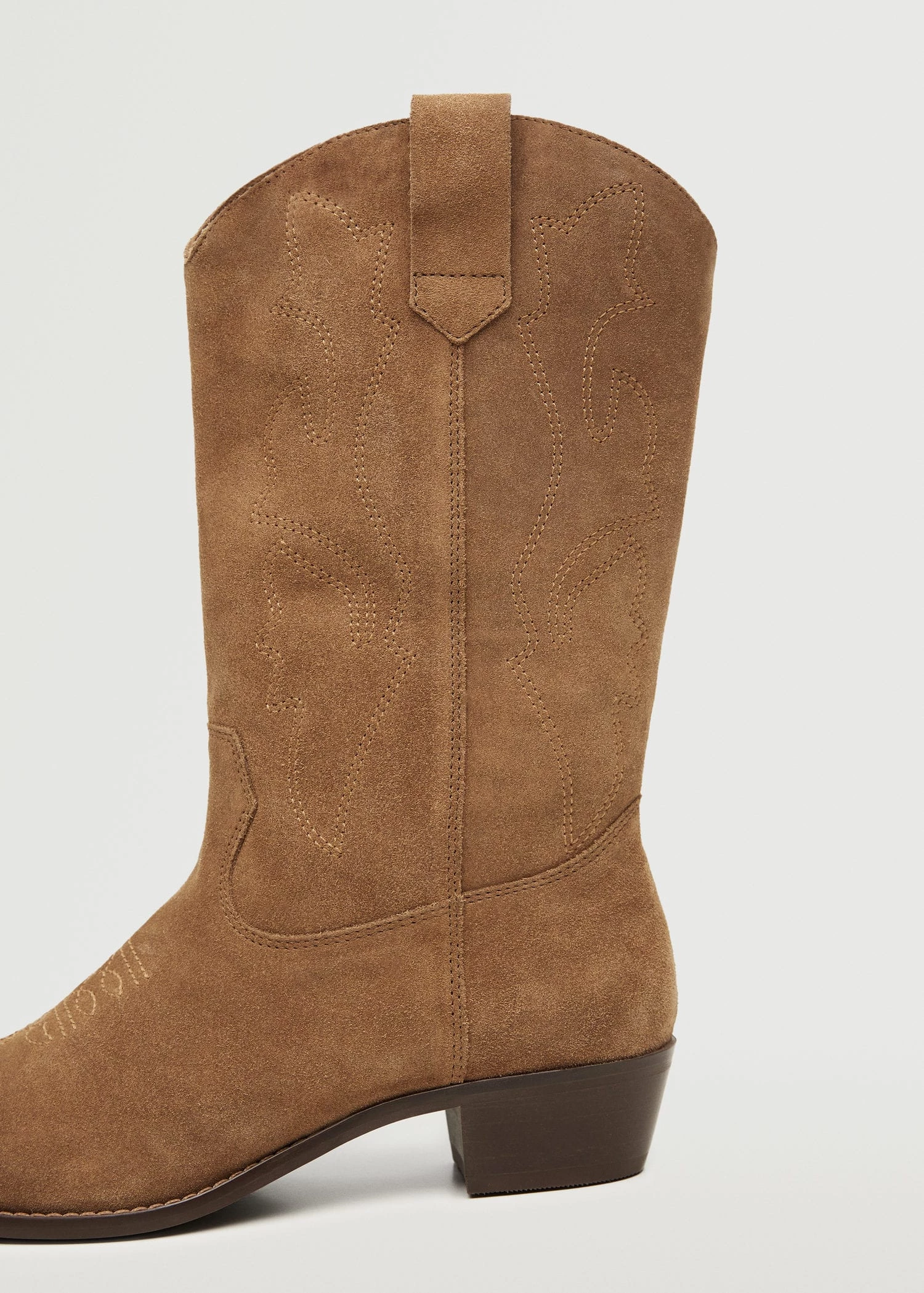 Mango Teen Cowboy Leather Boots Sand 10 Mango Teen Cowboy Leather Boots Sand - Image 8