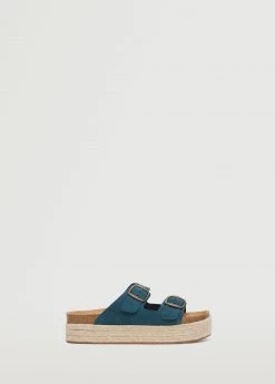 Mango Teen Esparto Leather Sandals Blue -Mango Shoes Sales unnamed file 1628
