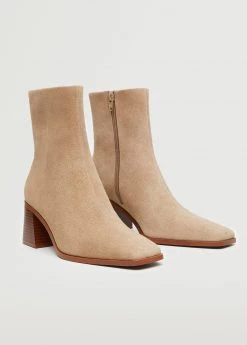 Heel Leather Ankle Boot Sand 14 Heel Leather Ankle Boot Sand -Mango Shoes Sales unnamed file 163