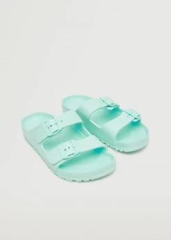 Mango Teen Flip Flops Buckles Pastel Green -Mango Shoes Sales unnamed file 1655