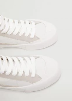 Mango Teen Lace-up High-top Trainers White