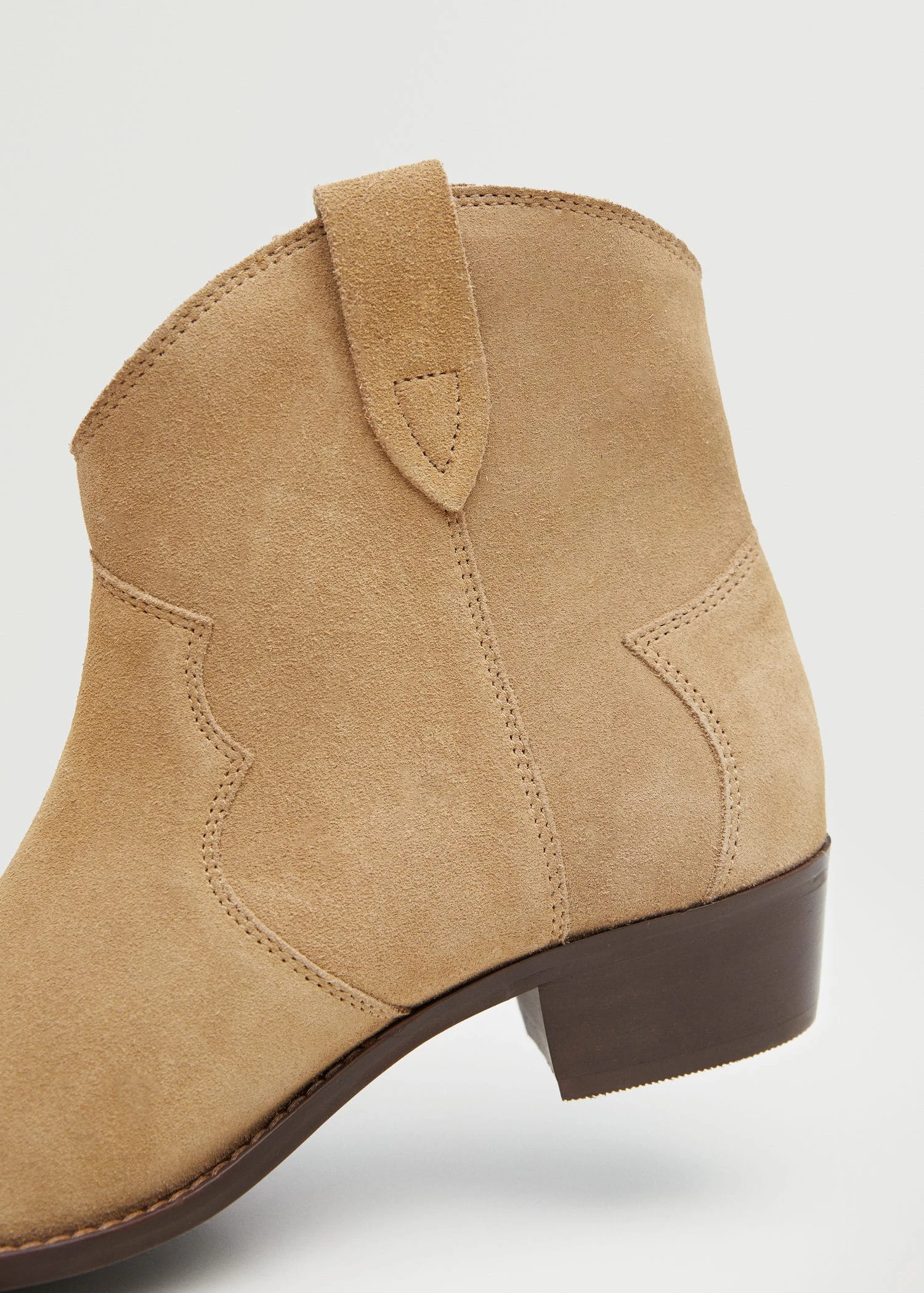 Mango Teen Leather Cowboy Ankle Boots Sand 5 Mango Teen Leather Cowboy Ankle Boots Sand - Image 3