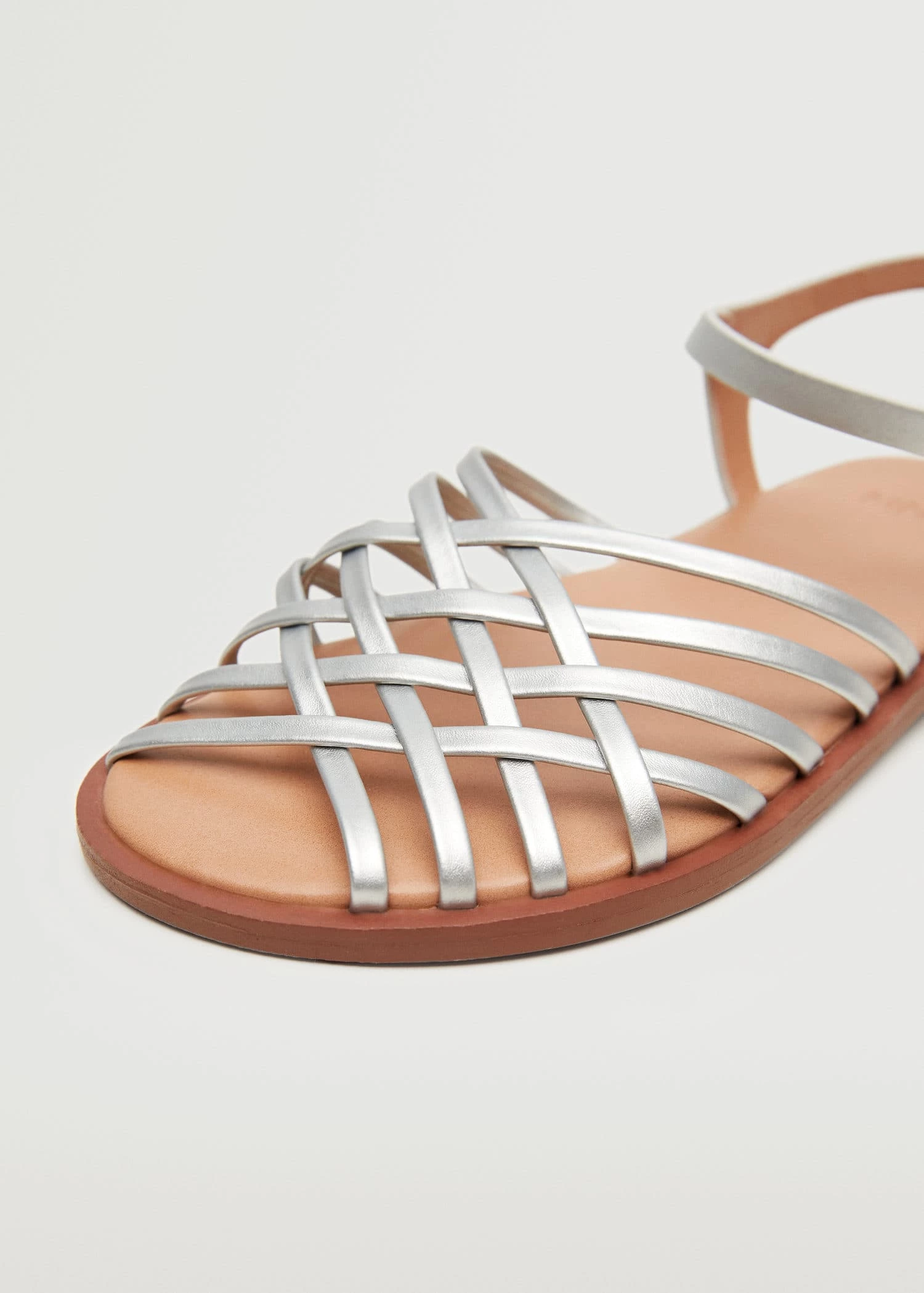 Mango Kids Criss-cross Straps Sandals Silver 10 Mango Kids Criss-cross Straps Sandals Silver - Image 8