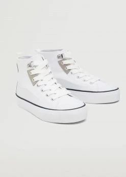 Mango Kids Lace-up Boot Trainers White