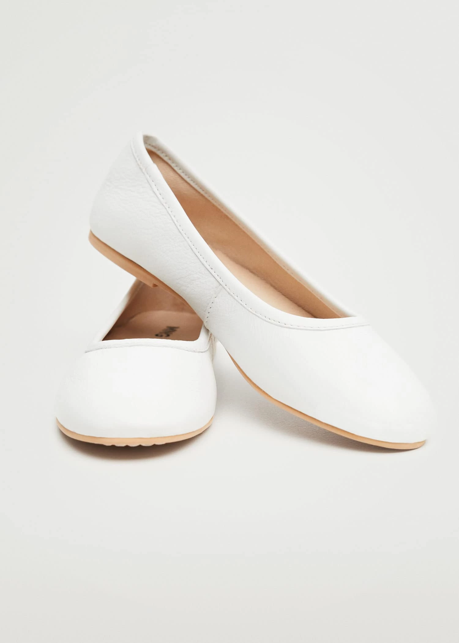 Mango Kids Leather Ballerina White 6 Mango Kids Leather Ballerina White - Image 5