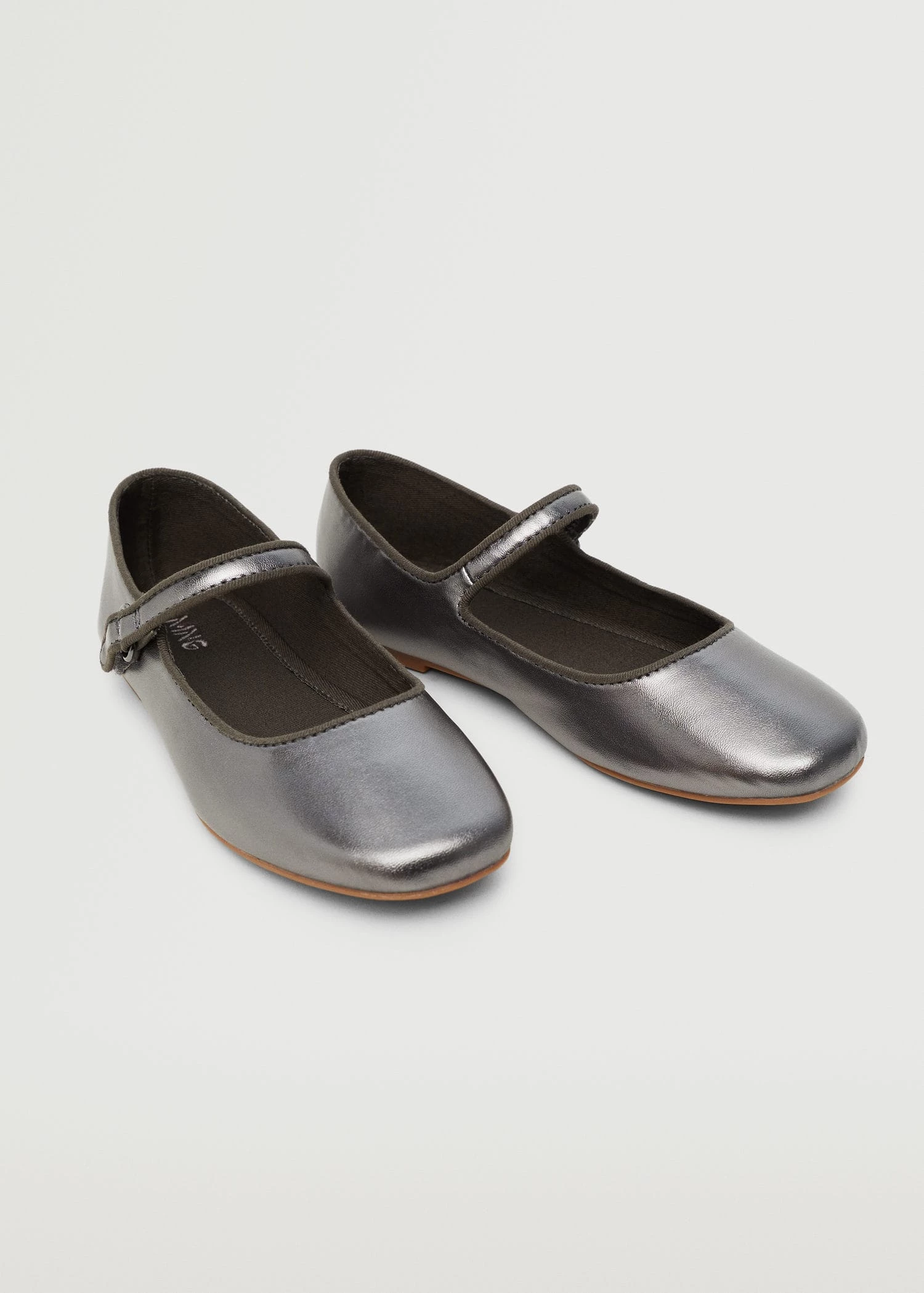 Mango Kids Metallic Finish Ballerinas Gold 6 Mango Kids Metallic Finish Ballerinas Gold - Image 5