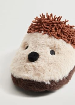 Mango Kids Hedgehog Plush Slippers Brown -Mango Shoes Sales unnamed file 1886
