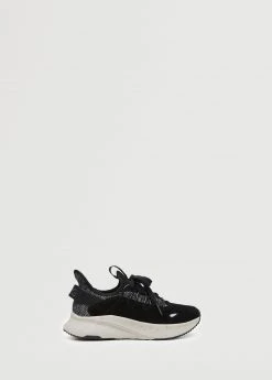Mango Kids Contrast Lace-up Trainers Black -Mango Shoes Sales unnamed file 1895