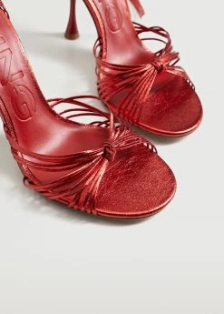 Strappy Heeled Sandals Red -Mango Shoes Sales unnamed file 190