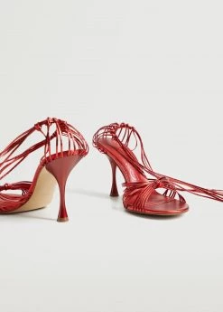 Strappy Heeled Sandals Red -Mango Shoes Sales unnamed file 192