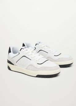 Lace-up Mixed Sneakers Red 17 Lace-up Mixed Sneakers Red -Mango Shoes Sales unnamed file 206