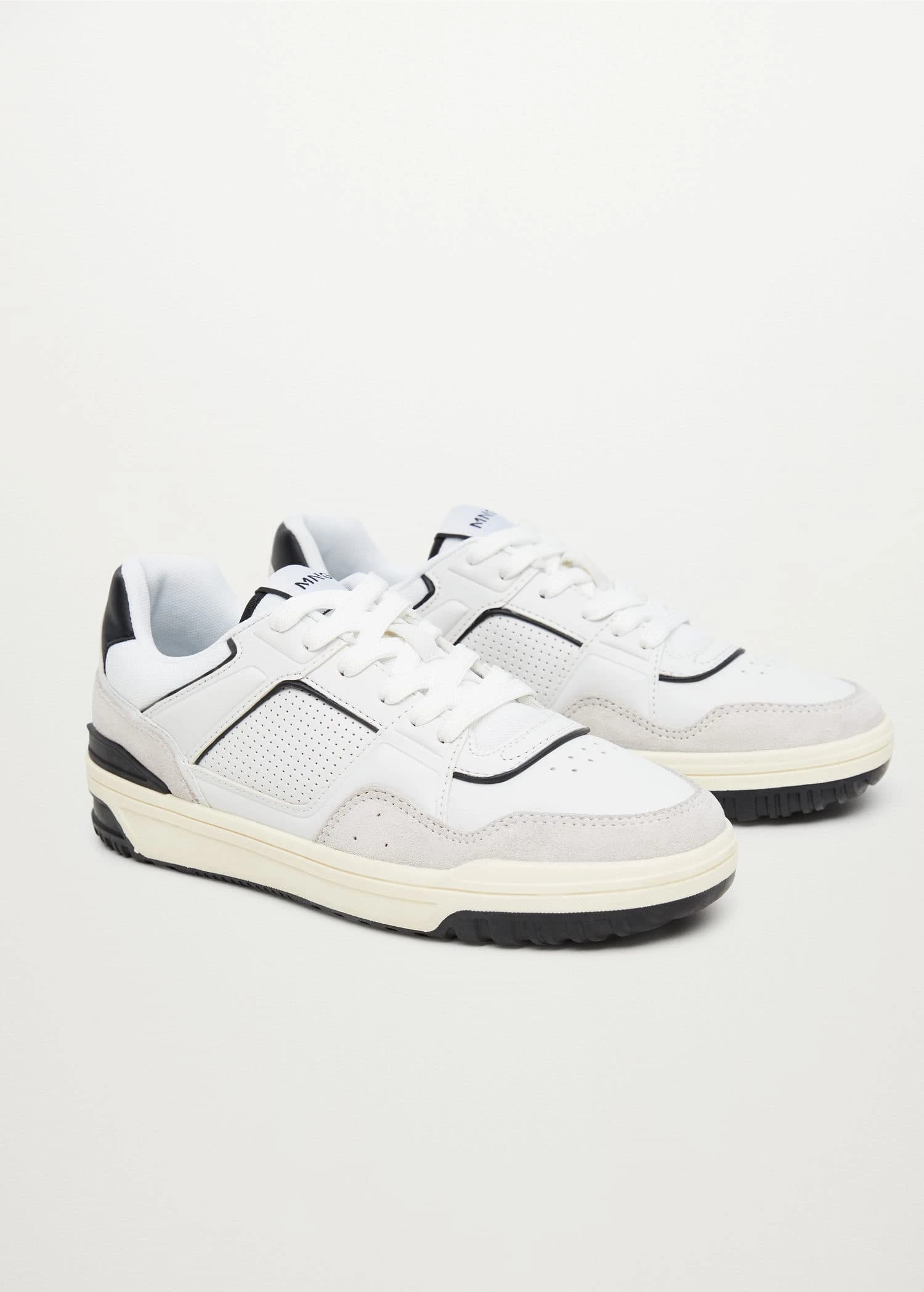 Lace-up Mixed Sneakers Red 8 Lace-up Mixed Sneakers Red - Image 6