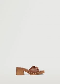 Studded Leather Sandals Brown -Mango Shoes Sales unnamed file 21