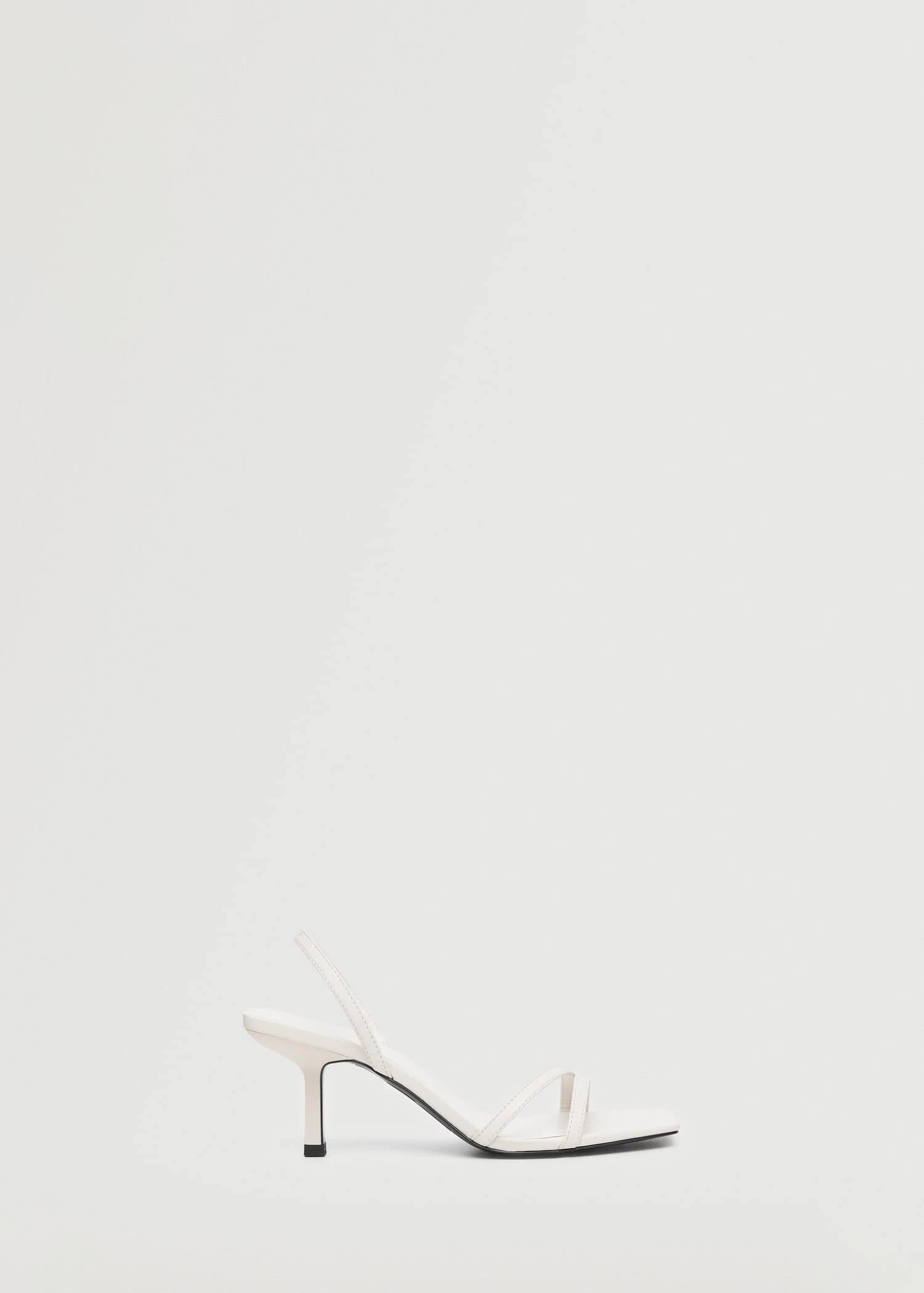 Heel Leather Sandals White 4 Heel Leather Sandals White - Image 2