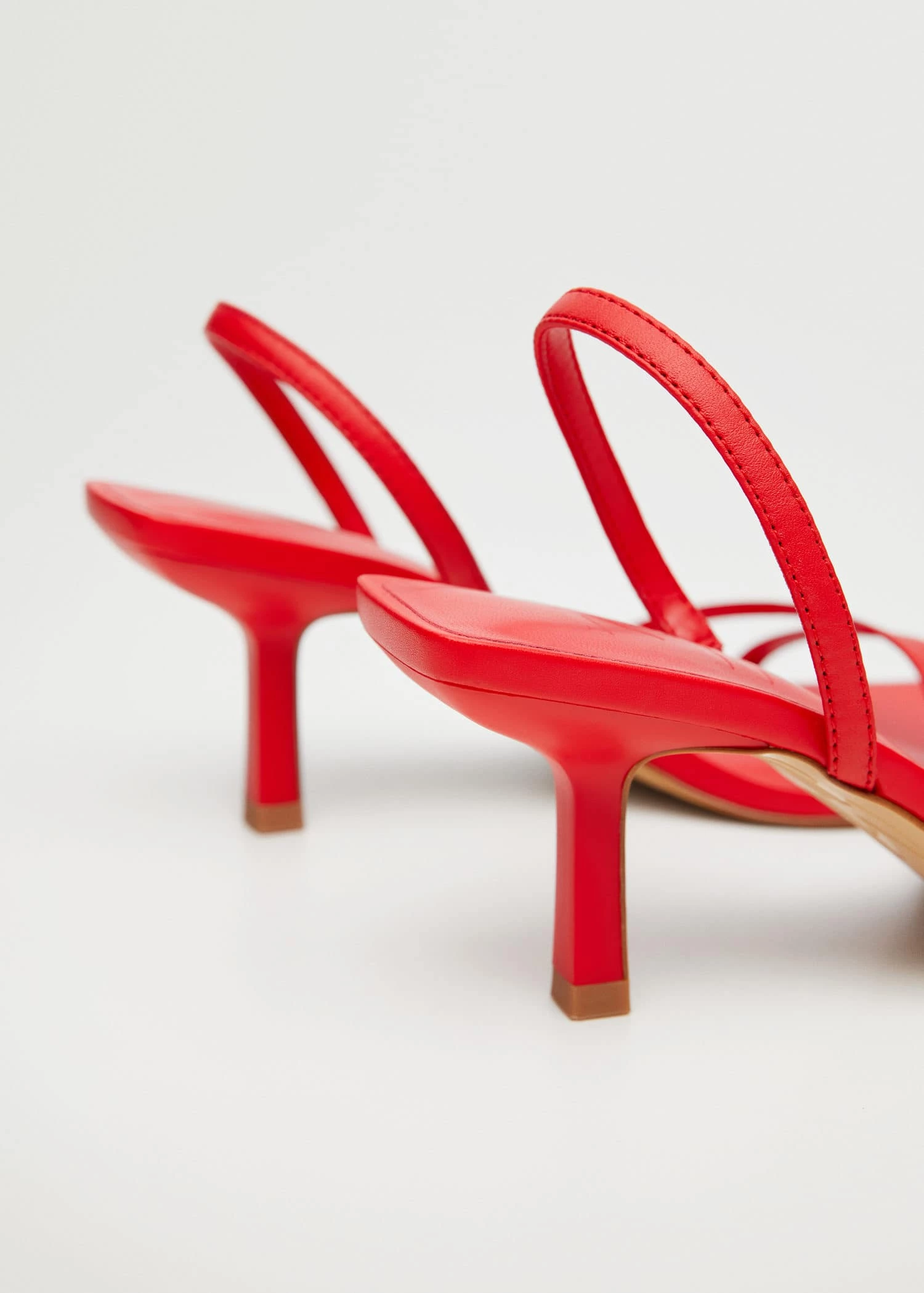 Heel Leather Sandals White 10 Heel Leather Sandals White - Image 8