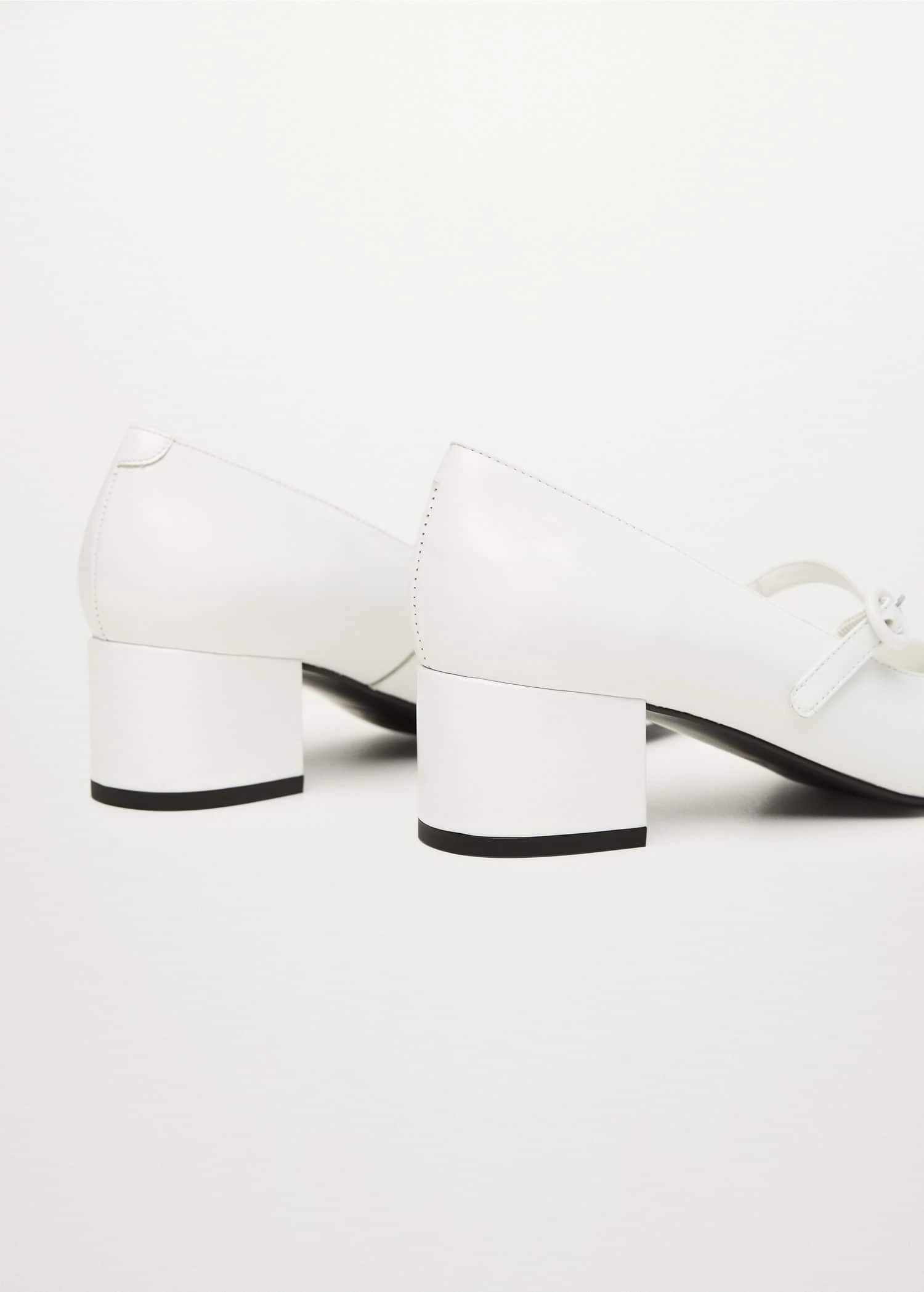 Heel Leather Shoes White 5 Heel Leather Shoes White - Image 4