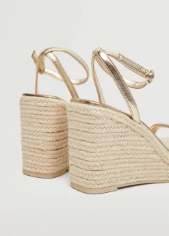 Wedge Strips Sandals Gold -Mango Shoes Sales unnamed file 304