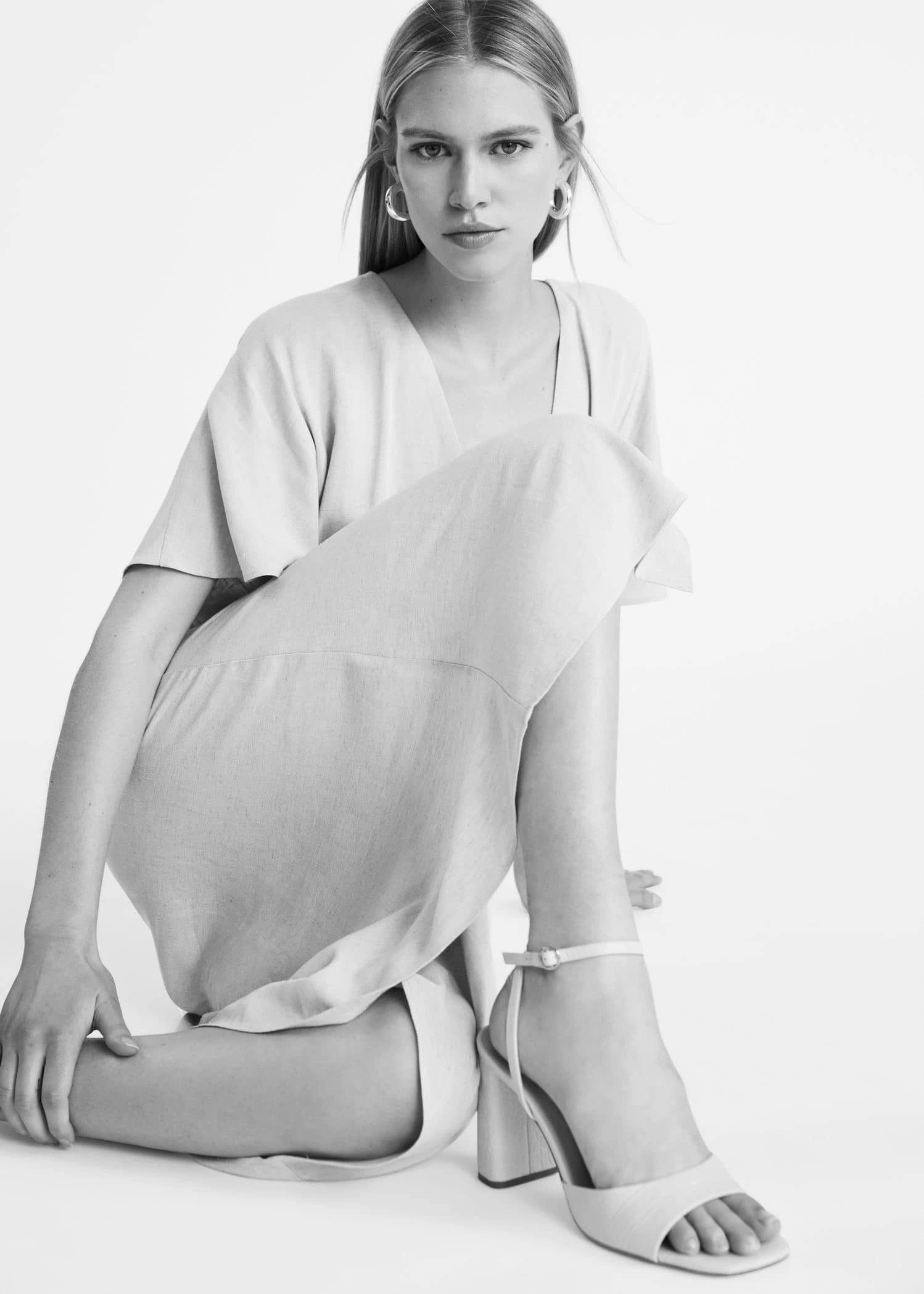 Ankle-cuff Heeled Sandals Beige 3 Ankle-cuff Heeled Sandals Beige