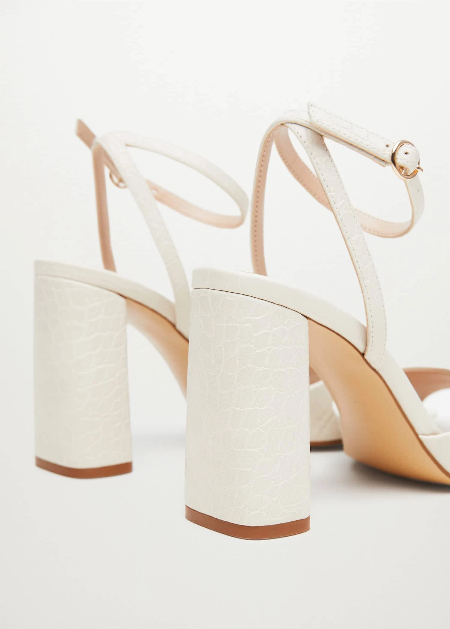 Ankle-cuff Heeled Sandals Beige 6 Ankle-cuff Heeled Sandals Beige - Image 4