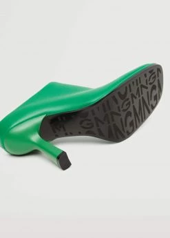 Sling Back Leather Shoes Green -Mango Shoes Sales unnamed file 393