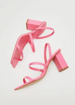 Strappy Heeled Sandals Pink -Mango Shoes Sales unnamed file 40