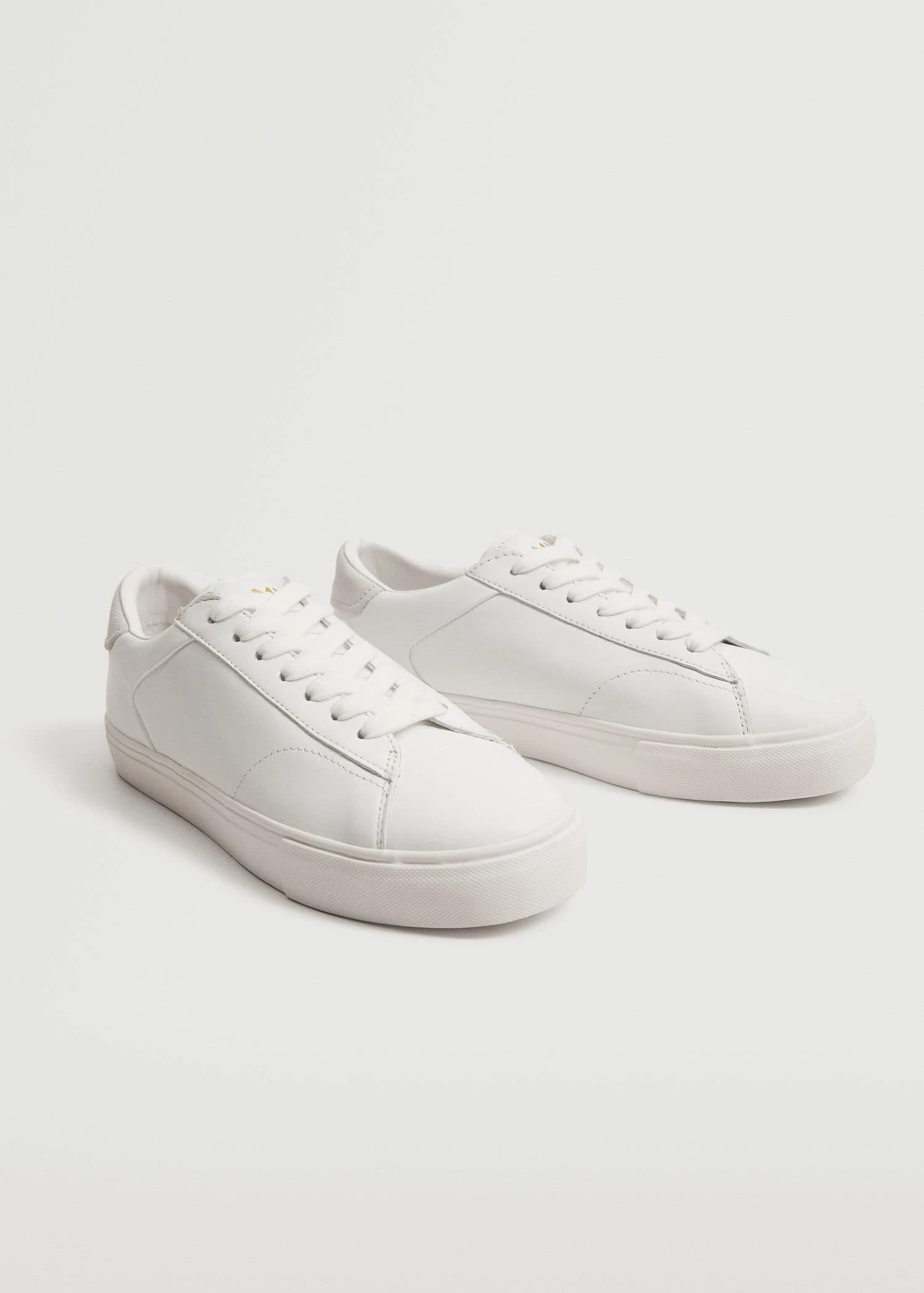 Lace-up Leather Sneakers White 4 Lace-up Leather Sneakers White - Image 2