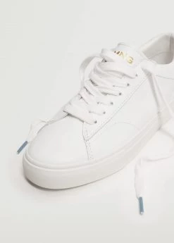 Lace-up Leather Sneakers White 11 Lace-up Leather Sneakers White -Mango Shoes Sales unnamed file 404