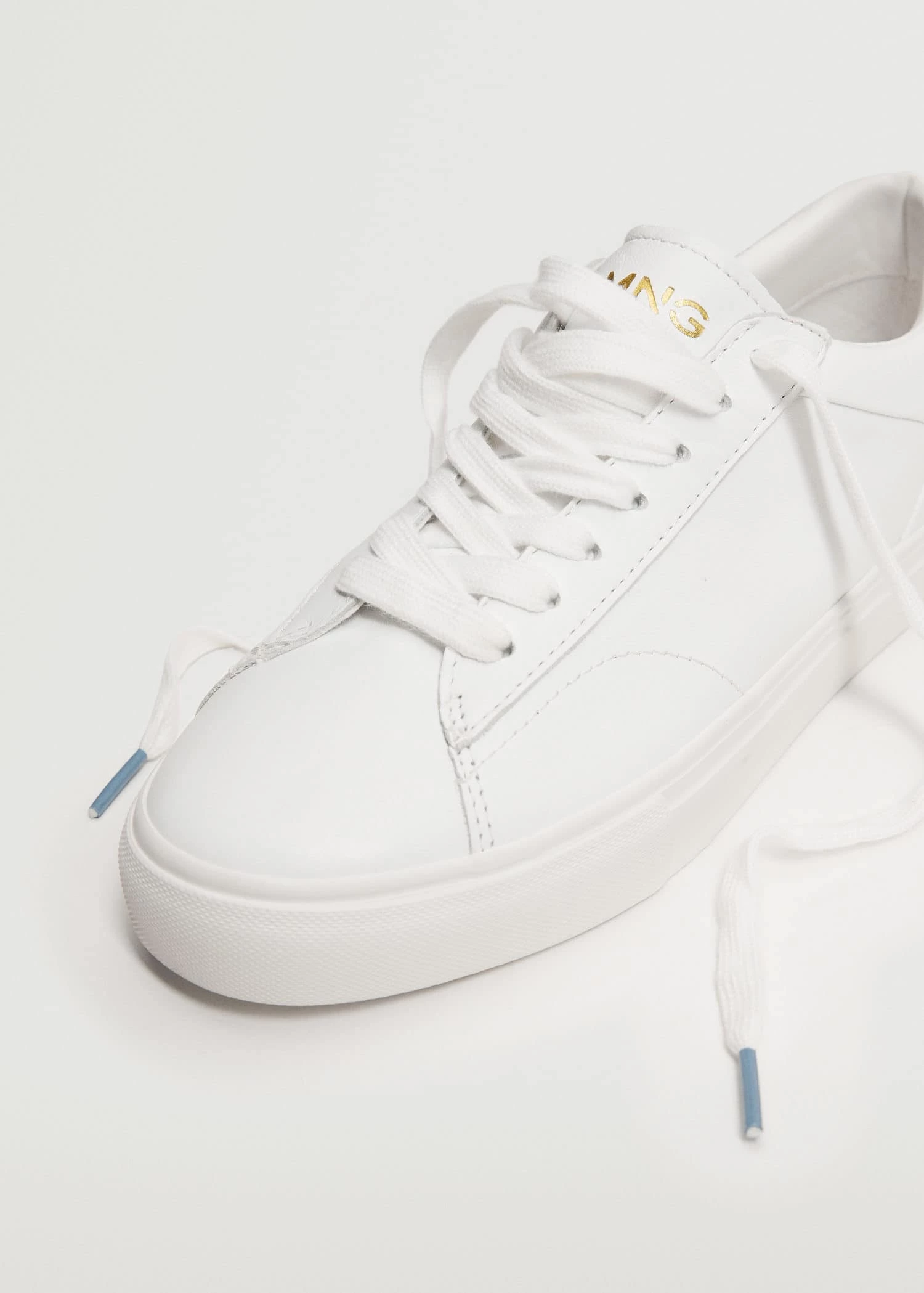 Lace-up Leather Sneakers White 5 Lace-up Leather Sneakers White - Image 3