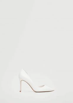 Asymmetric Stiletto Shoes White