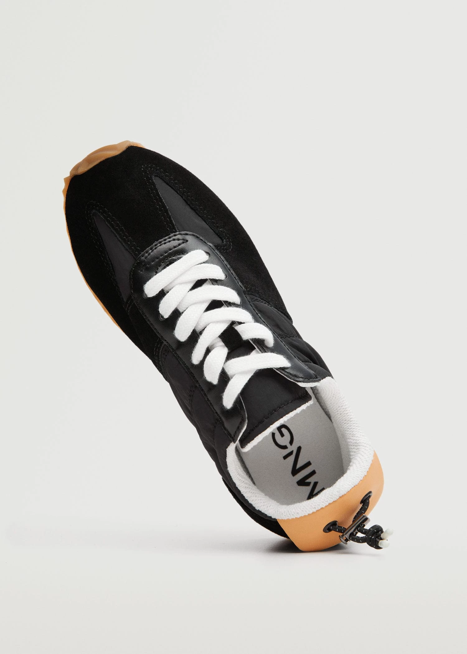 Leather Mixed Sneakers Black 12 Leather Mixed Sneakers Black - Image 10