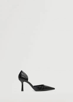 Pointed Toe Heel Shoes Black