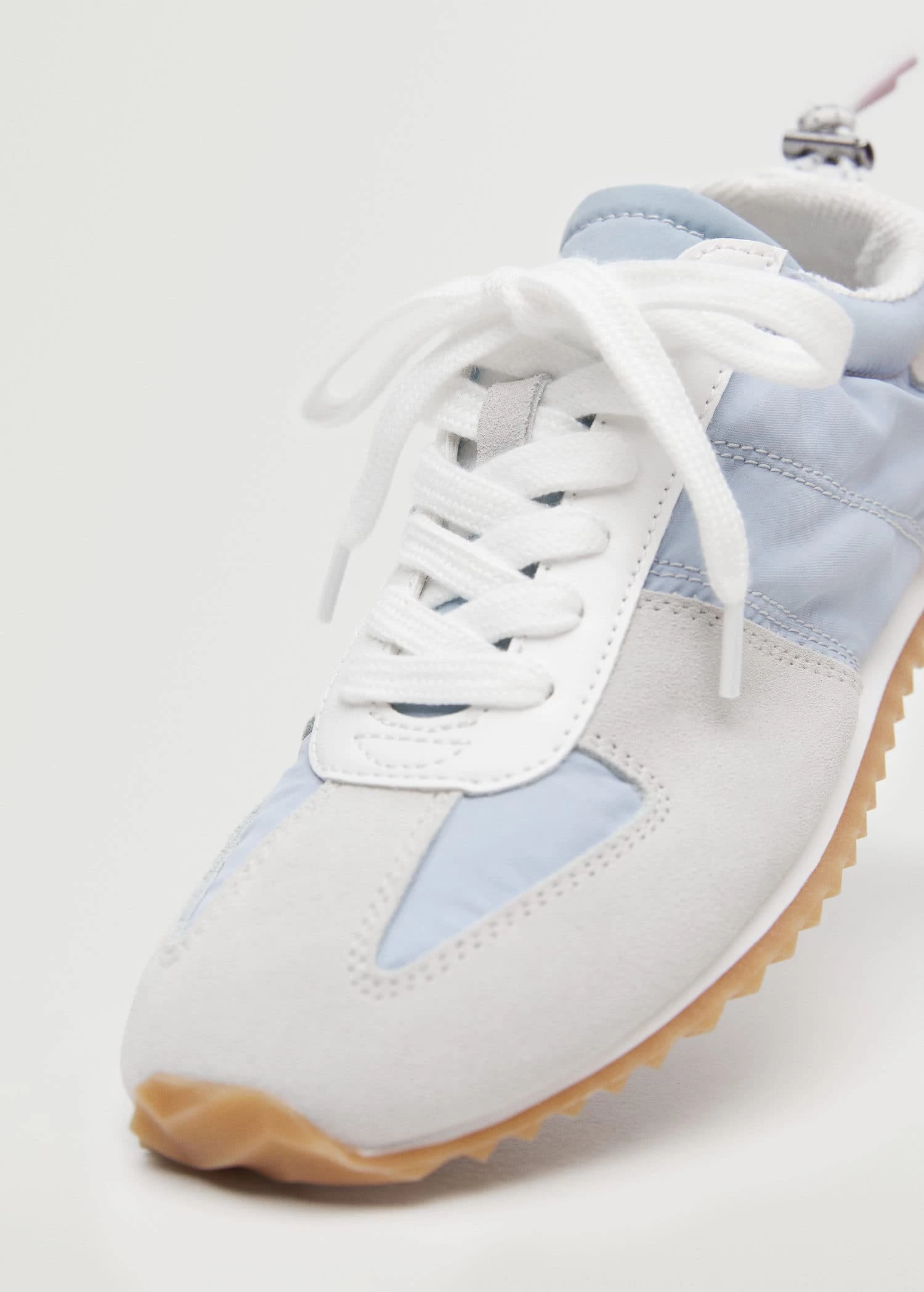 Leather Mixed Sneakers Sky Blue 11 Leather Mixed Sneakers Sky Blue - Image 9