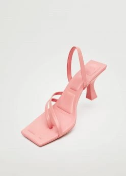 Straps Heel Leather Sandals Pastel Pink 13 Straps Heel Leather Sandals Pastel Pink -Mango Shoes Sales unnamed file 532