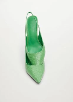 Croc-finish Pumps Green -Mango Shoes Sales unnamed file 55